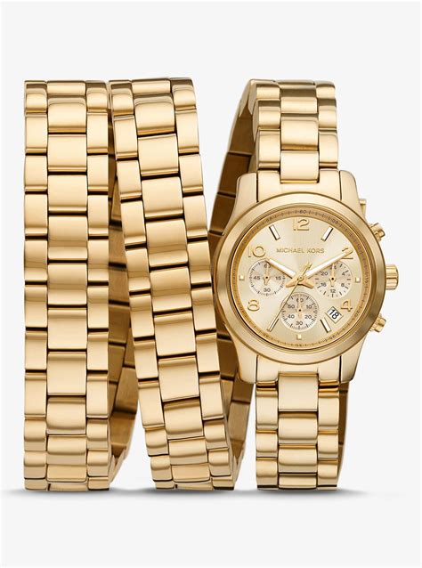 michael kors runway wrap watch|Michael Kors runway chronograph watch.